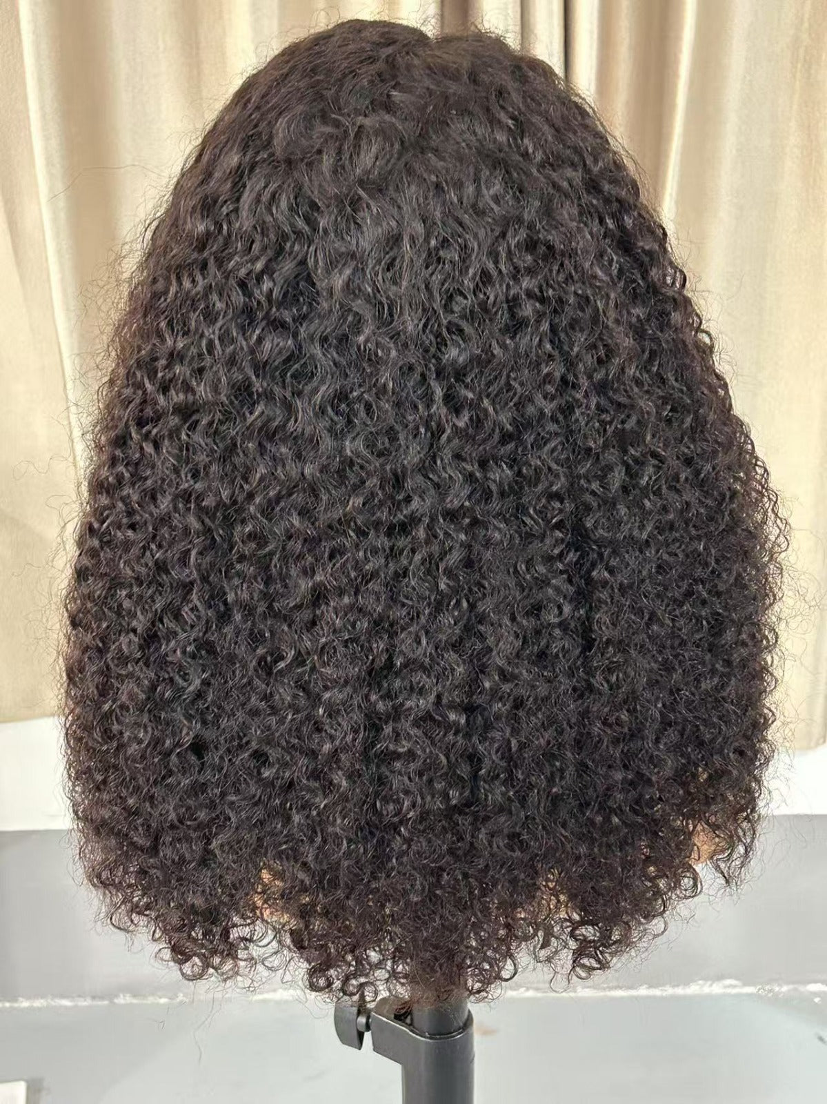 Afro kinky Curly 15A.    Wear Go Preplucked Glueless Lace Closure Wig 210 density